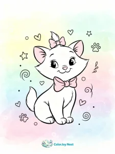 Marie Aristocats Coloring Pages