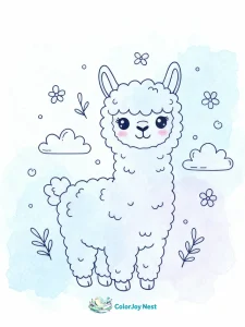 Alpaca Coloring Pages