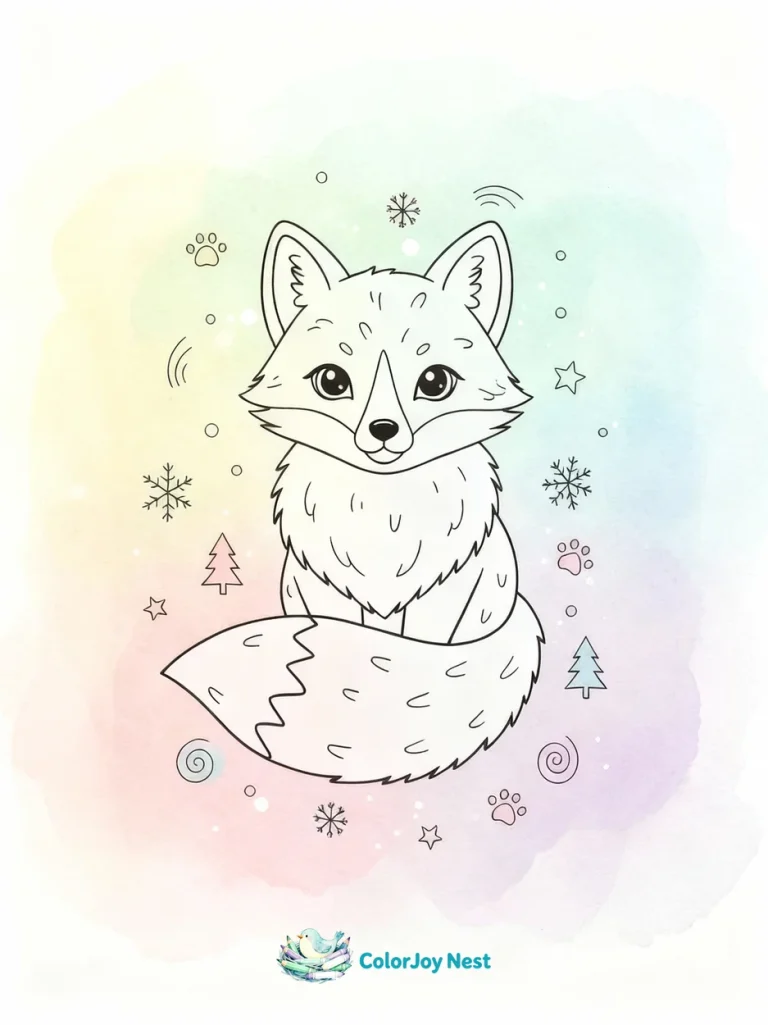 Arctic Fox Coloring Pages