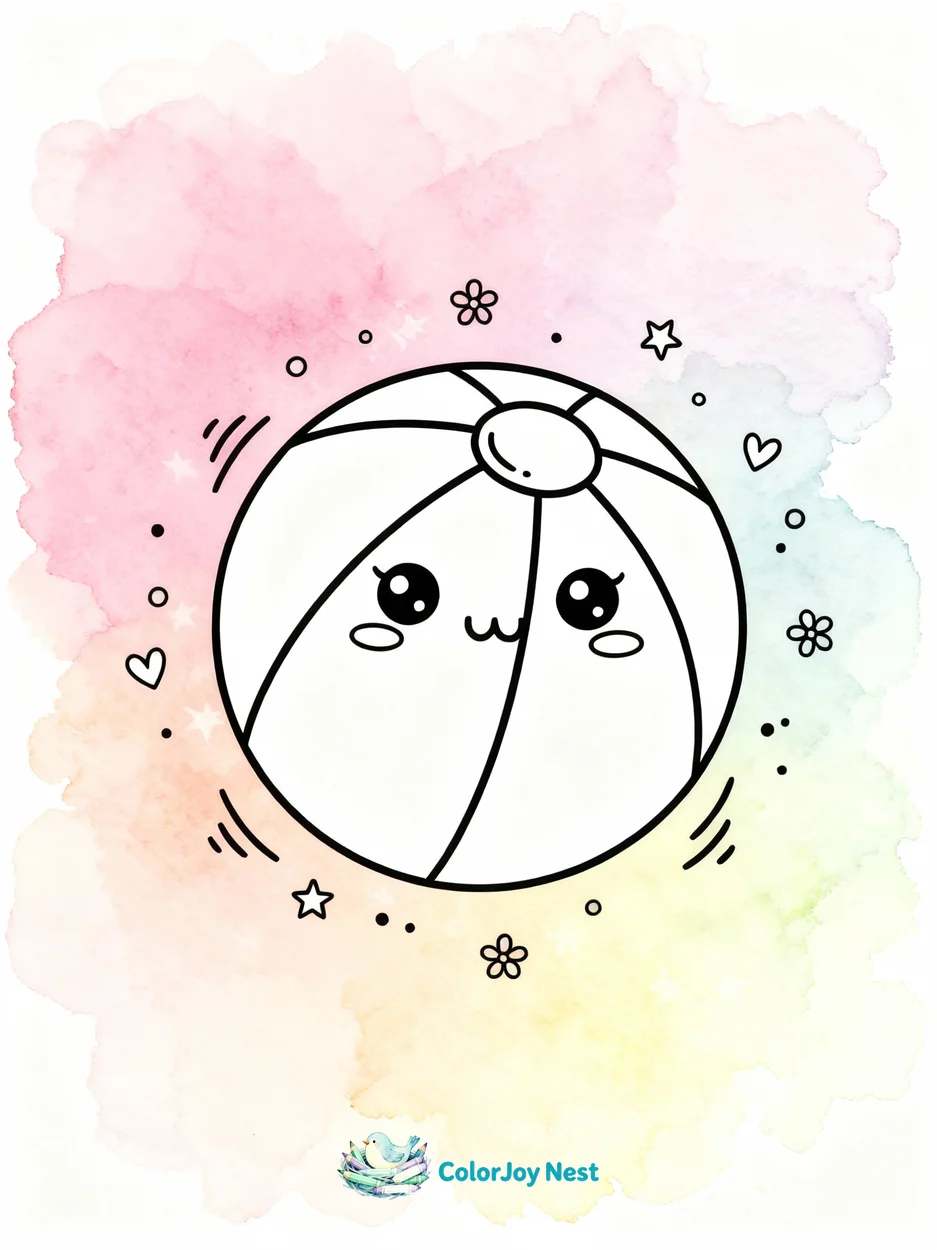 Ball Coloring Pages - Colorjoy Nest