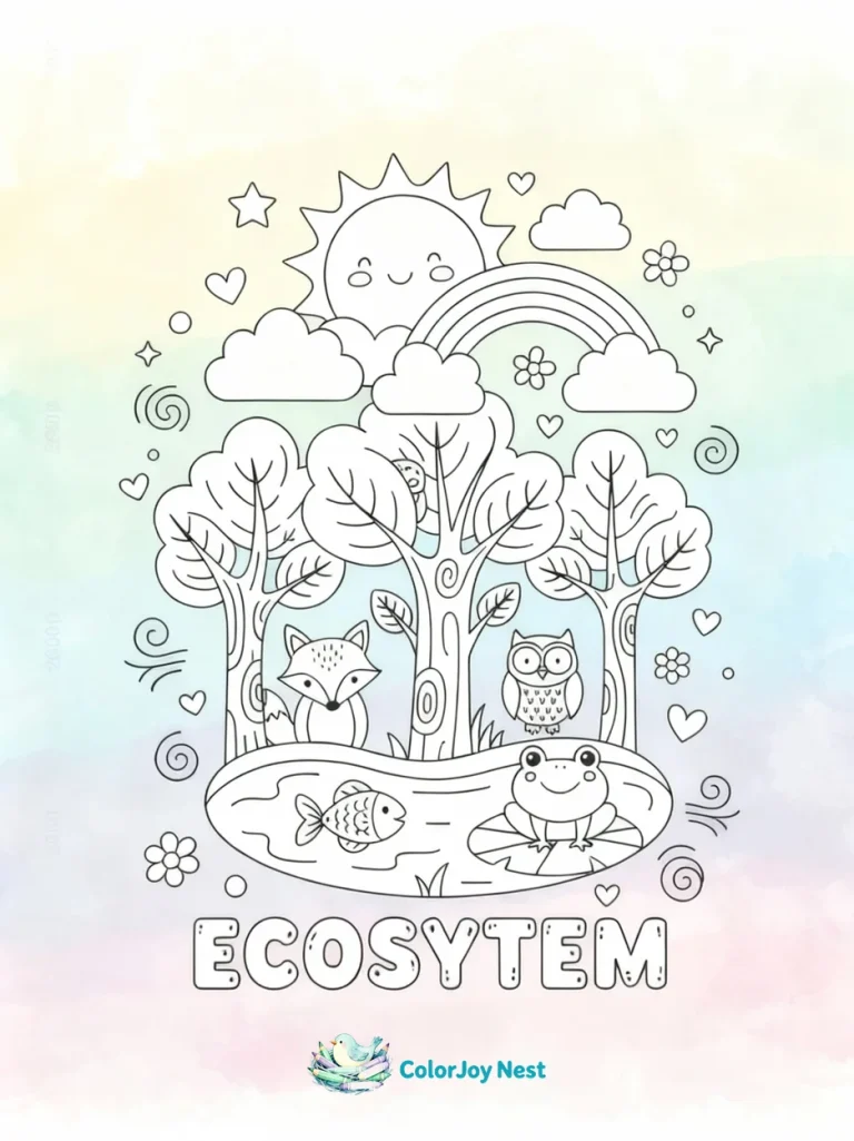 Ecosystem Coloring Pages