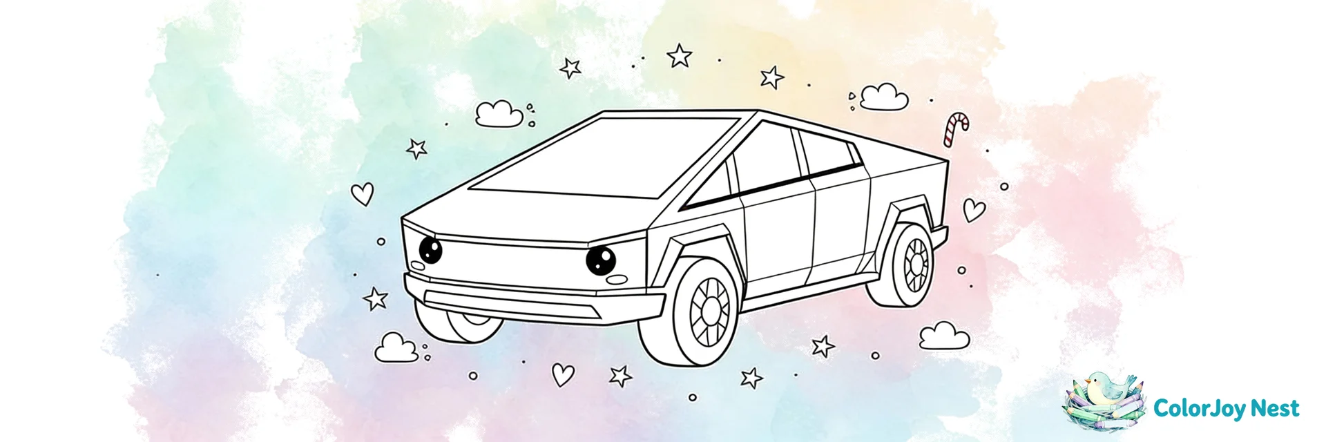 Cybertruck Coloring Pages