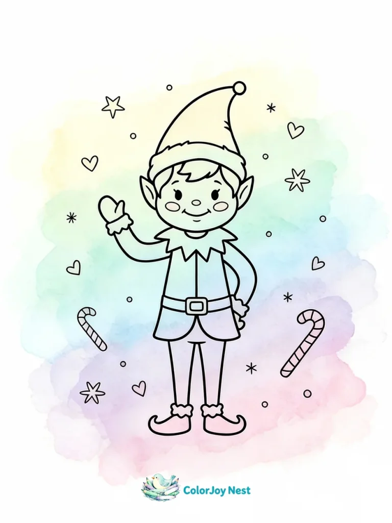Elf on the Shelf Coloring Pages