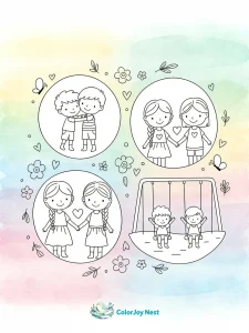 Friendship Coloring Pages