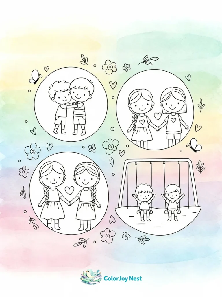 Friendship Coloring Pages