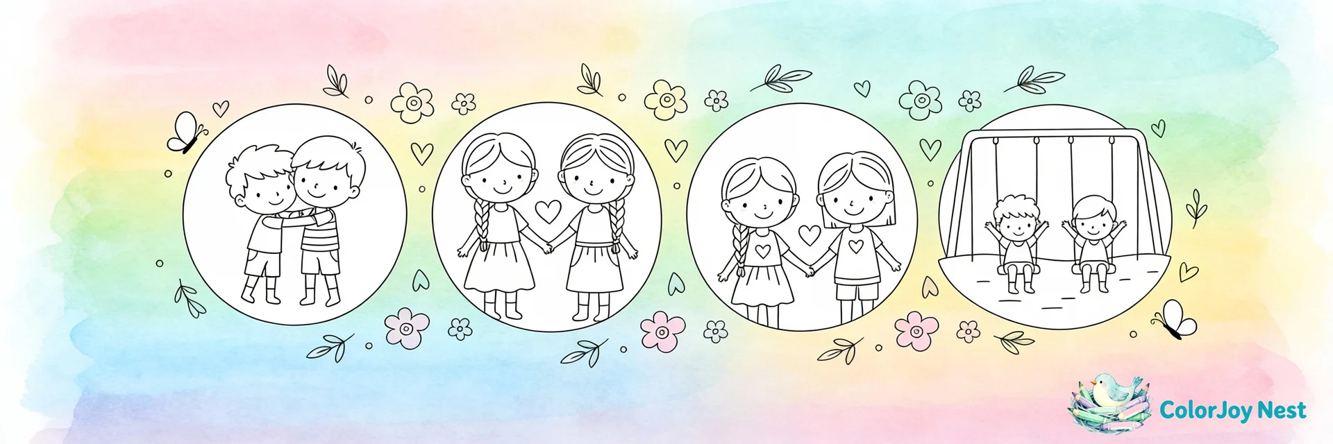 Friendship Coloring Pages