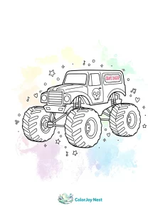 Grave Digger Monster Truck Coloring Pages