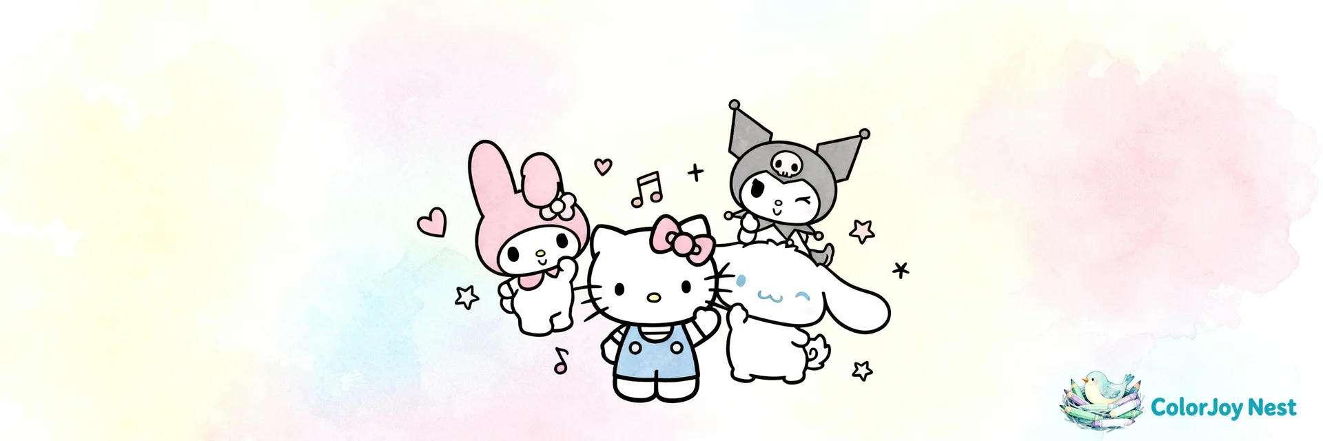 Hello Kitty and Friends Coloring Pages