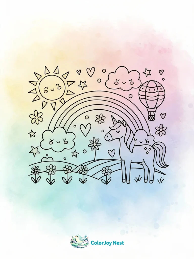 Rainbow Coloring Pages