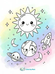 Space Coloring Pages