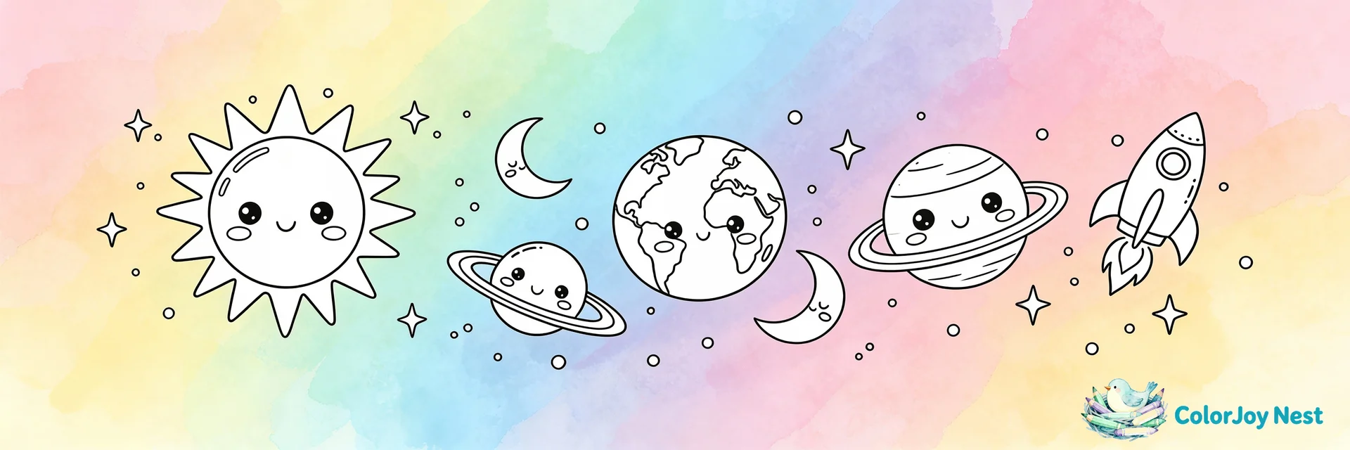 Space Coloring Pages
