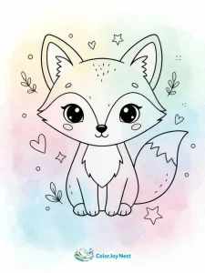Baby Fox Coloring Pages