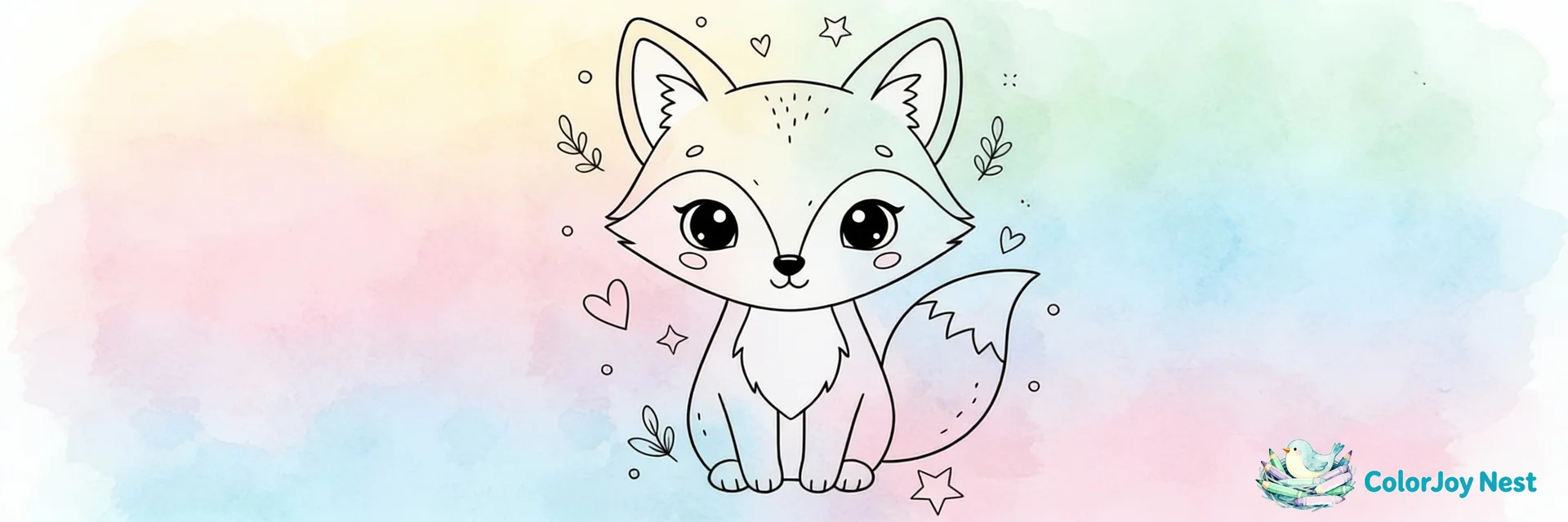Baby Fox Coloring Pages