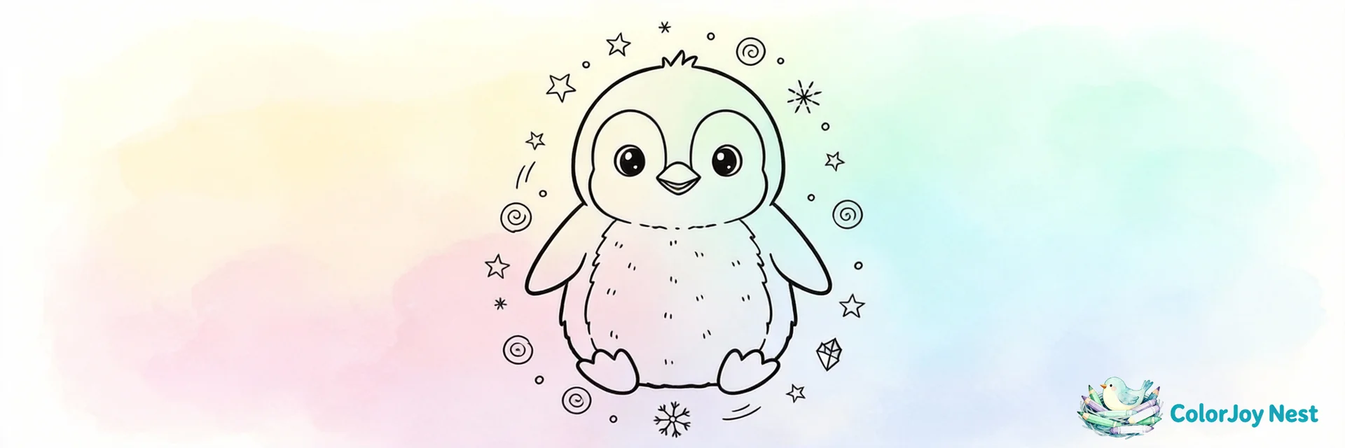 Baby Penguin Coloring Pages