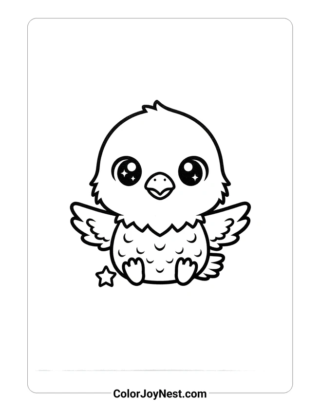 Baby Bald Eagle Coloring Page