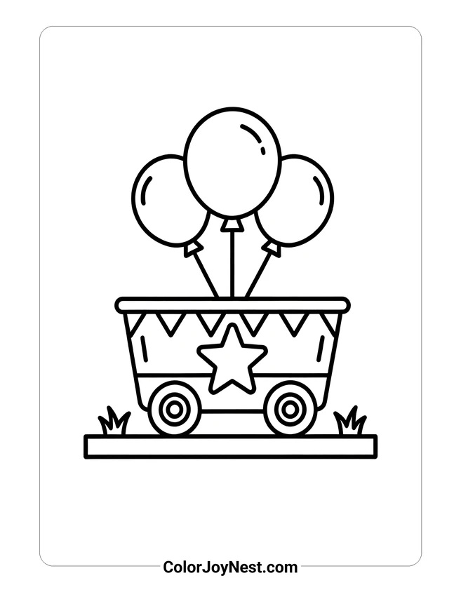 Parade Float Coloring Page