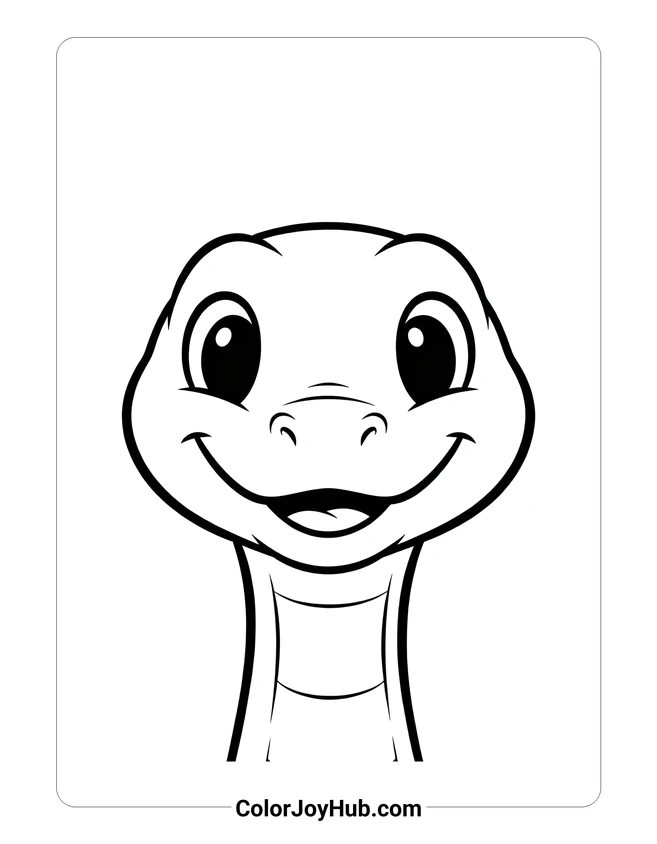 Anaconda Head Coloring Page