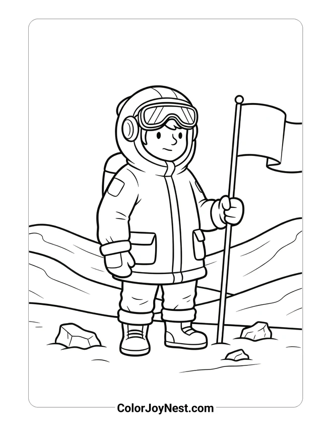 Antarctic Explorer Coloring Page