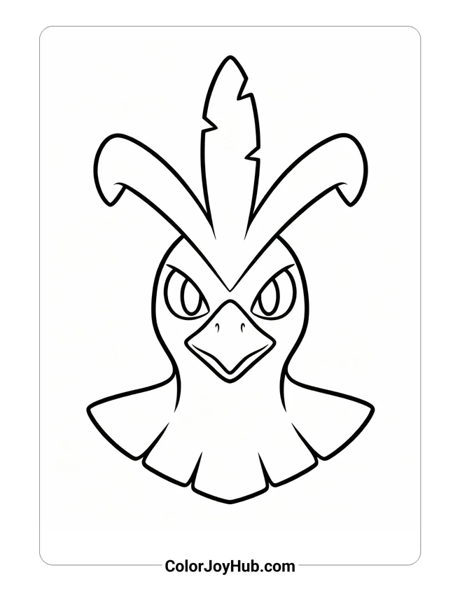 Articuno Head Coloring Page