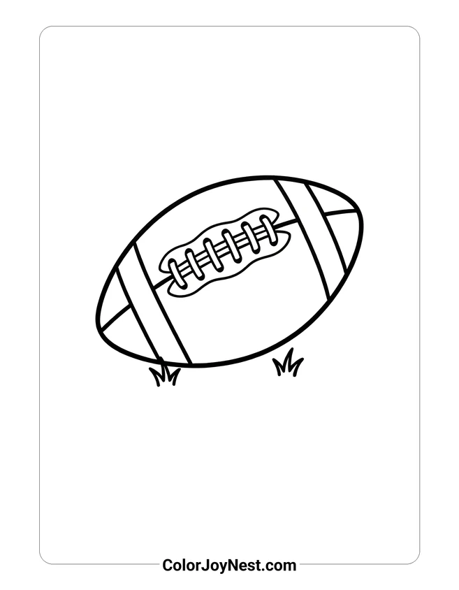 Football Coloring Page