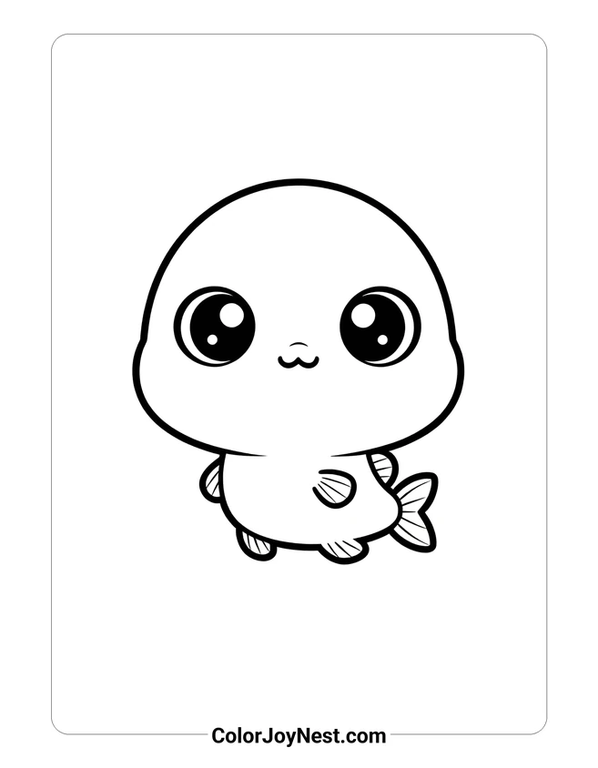 Cute Baby Bass Coloring Page