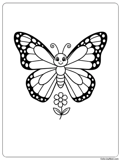 Bold Butterfly Wings Coloring Page