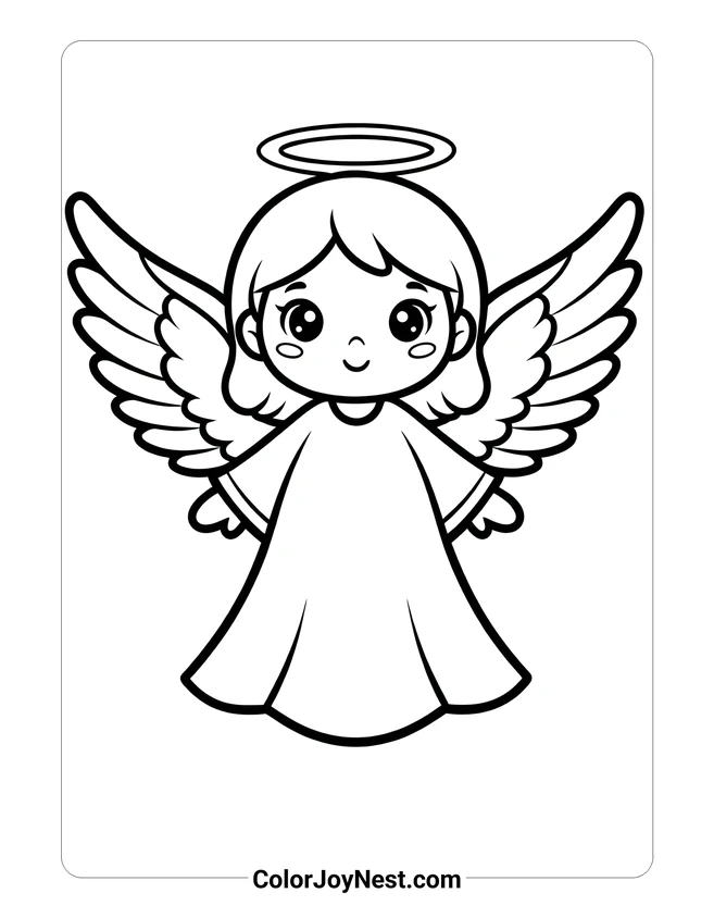 Christmas Angel Coloring Page