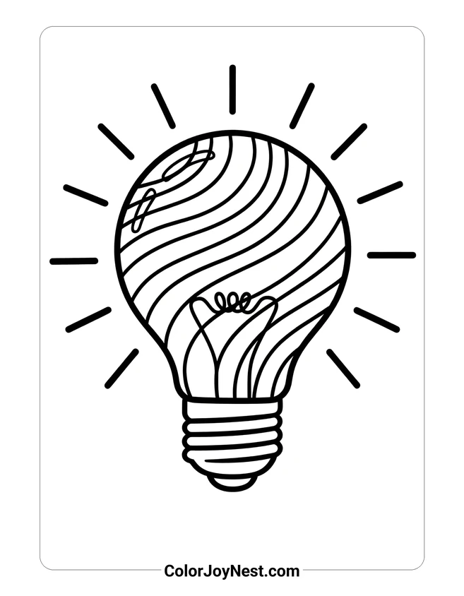 Christmas Light Bulb Coloring Page