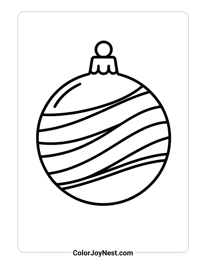 Christmas Ornament Ball Coloring Page