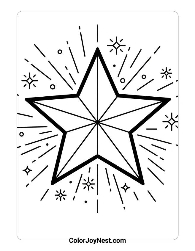 Christmas Star Coloring Page