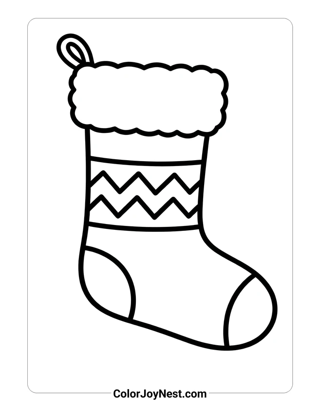 Christmas Stocking Coloring Page