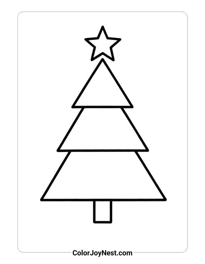 Toddler Christmas Tree Coloring Page