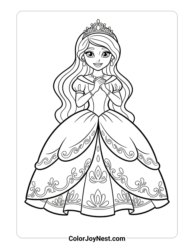 Cinderella Portrait Coloring Page