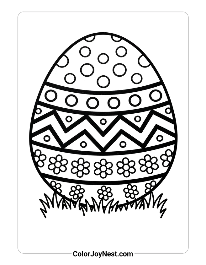 Giant Easter Egg Coloring Page