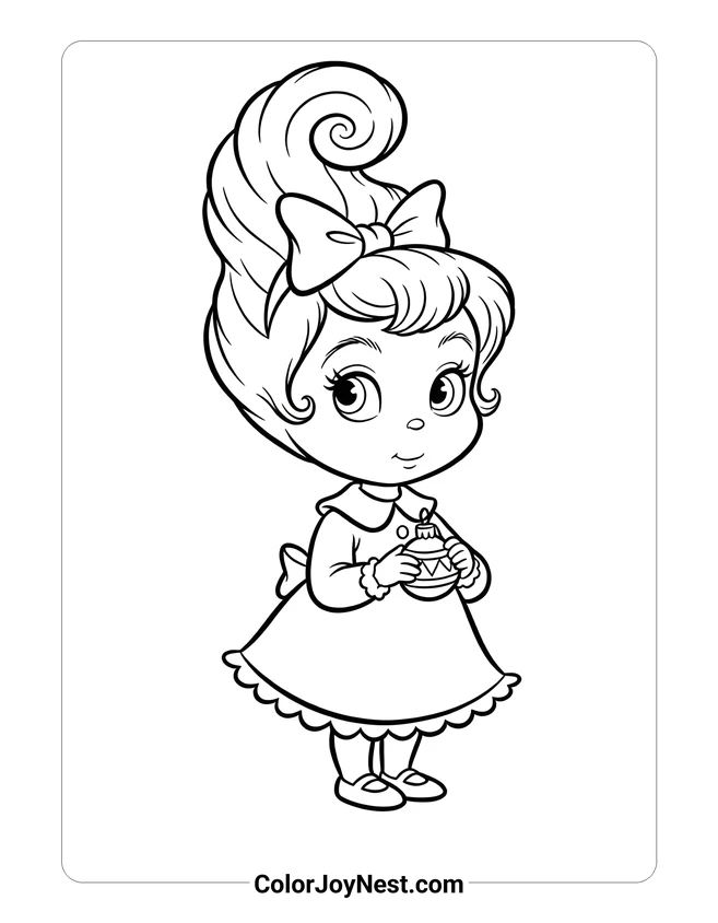 Cindy Lou Who Coloring Page