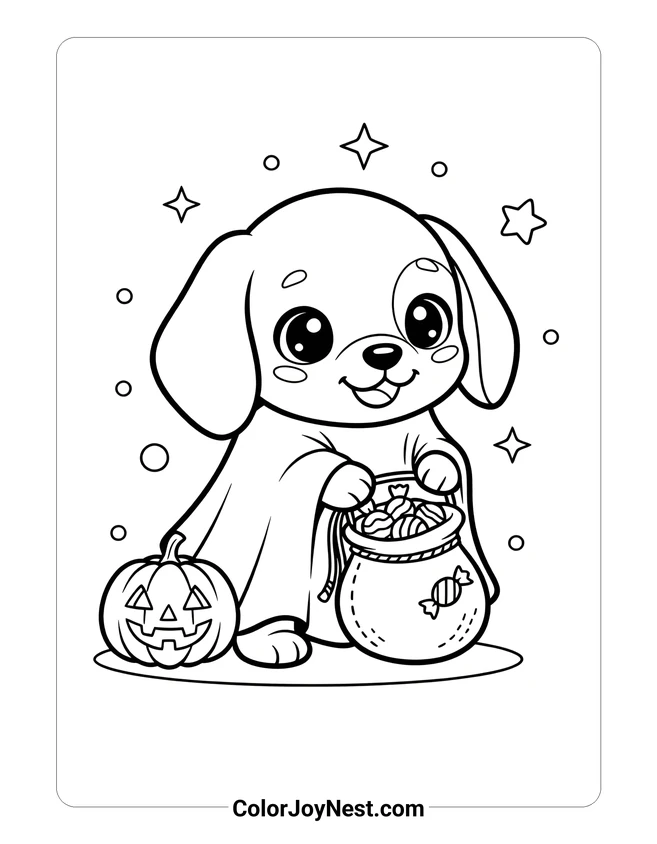 Cinnamoroll Halloween Coloring Page
