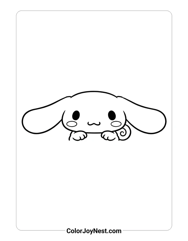 Cinnamoroll Face Coloring Page