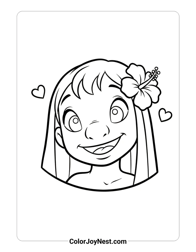 Lilo Portrait Coloring Page