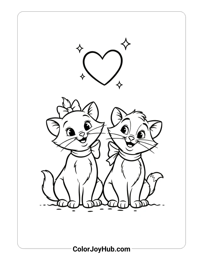 Marie and Brother Toulouse Coloring Page