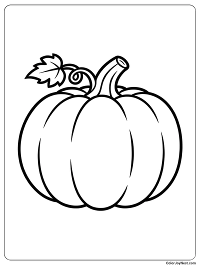 Pumpkin Basic Outline Coloring Page