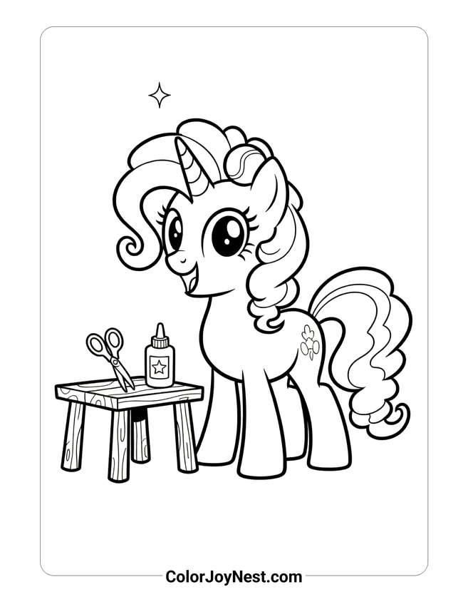 Izzy Moonbow Craft Time Coloring Page