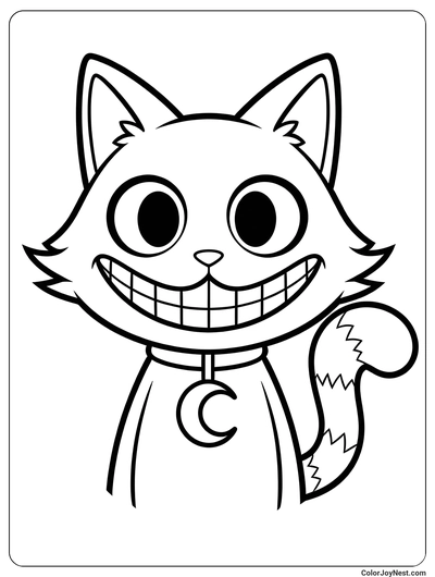 CatNap Face Portrait Coloring Page