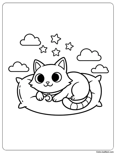 CatNap Sleepy Time Coloring Page