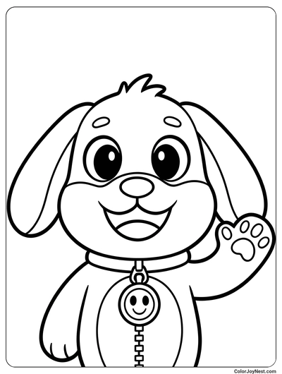 DogDay Sunshine Leader Coloring Page
