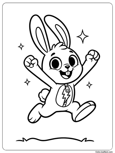 Hoppy Hopscotch Jumping High Coloring Page