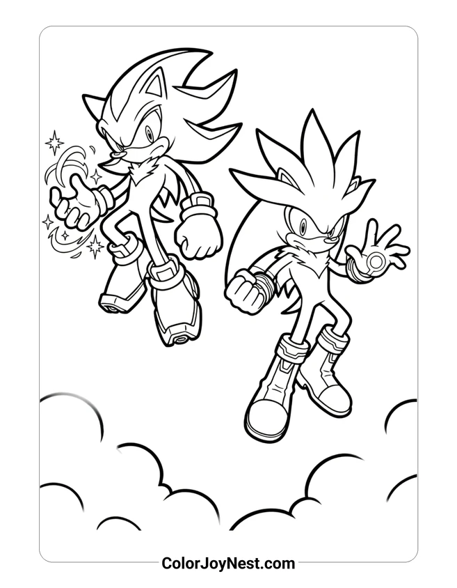 Shadow and Silver Team Coloring Page