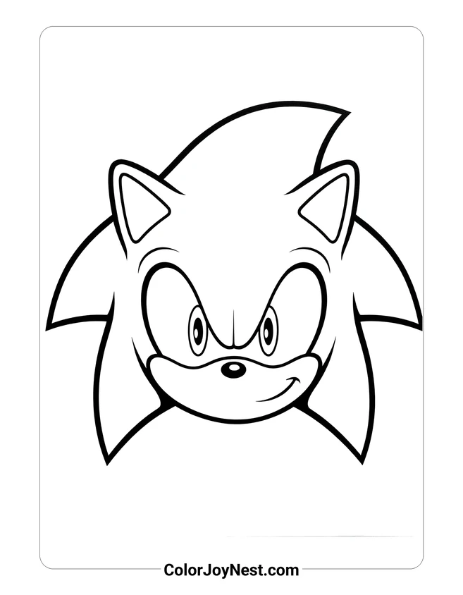 Shadow Head Portrait Coloring Page