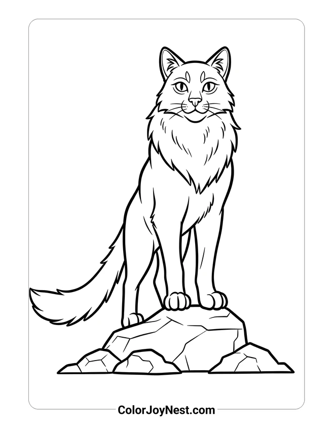 Warrior Cat Leader Coloring Page